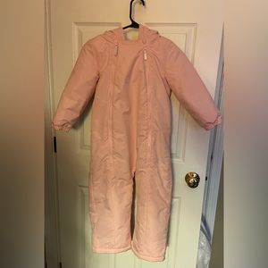 Girls 5t pink zip up snow suit.